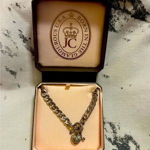 Authentic Juicy Couture Signature Silver Chain Heart Chain